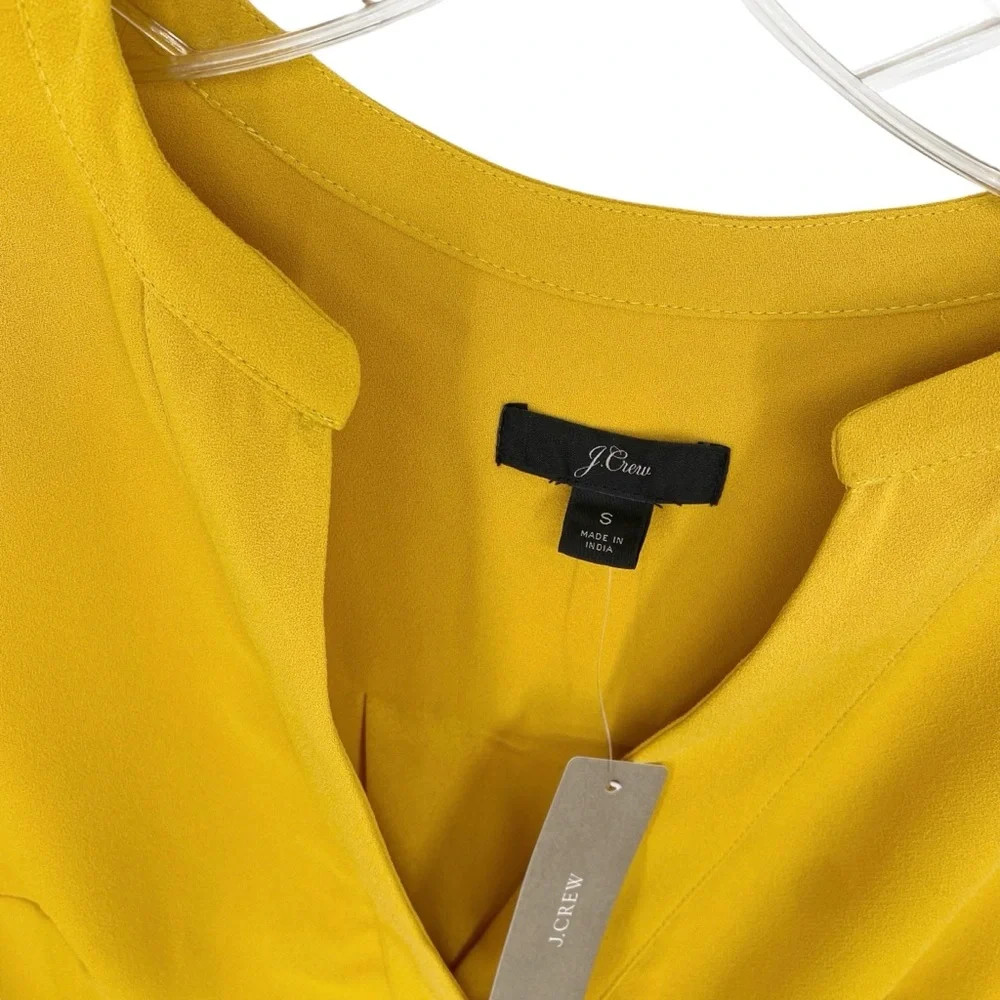 J. Crew Golden Yellow V-Neck Blouse New